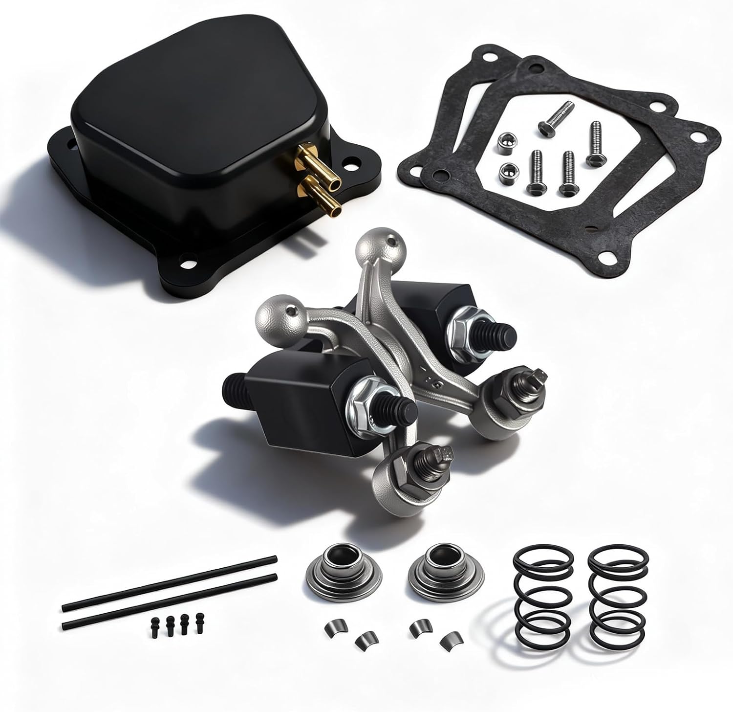 Billet Valve Cover 1.3 Ratio Solid Cast Racing Shaft Rocker Arm With 22lb Valve Springs Kit For GX160 GX200 Predator 212 Non Hemi 196cc 224cc Engine Predator 212 Performance Parts