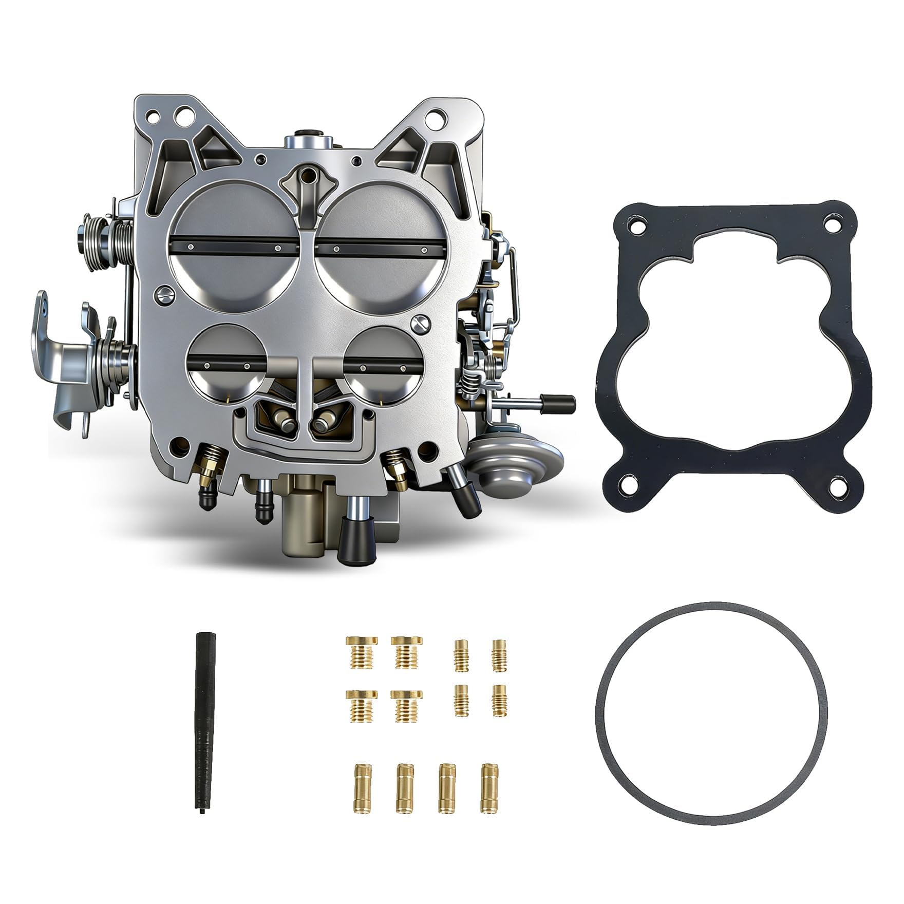 Photo 1 of 4 Barrel Carburetor Replacement for Chevrolet Engines 327 350 427 454 | Carb Replacement for 1901R Rochester Quadrajet 4MV 1966-1973 1901-GG 4-BBL/for Corvettes 1975-1979 600 CFM