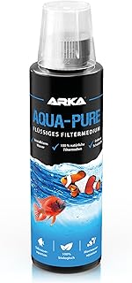 Aquarium Wasserklärer 236 ml – entfernt Trübungen sichtbar – für klares Wasser in Süß- & Meerwasseraquarien – biologisch mit Filterbakterien – pflanzensicher – ARKA Aqua-Pure