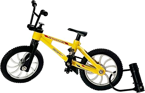 Miniatura 5 de BMX Toys - Juego de dedos de aleación BMX funcional para niños, bicicleta de dedos, minidedo, BMX (amarillo)