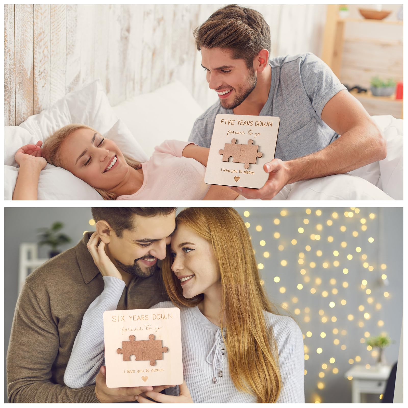 Carte De 5e Anniversaire De Mariage Pour Mari, épouse, Petit Ami, Petite Amie, 5e Anniversaire De Mariage, Carte D'anniversaire De Mariage En Bois