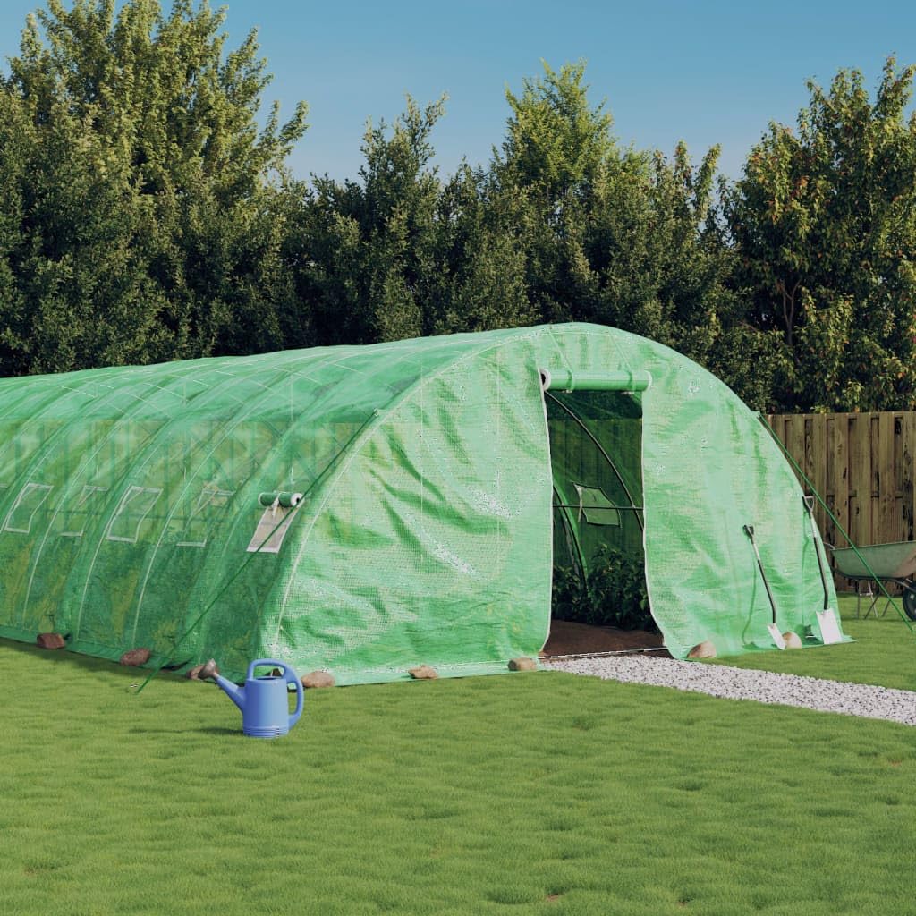 Festnight Invernadero de Jardín XXL Invernadero Tunel Invernadero Exterior 6 x 5 x 2.3 m-Type 2 Marco de Acero Huerto prar Plantas Casero Plantas Cultivos Blanco