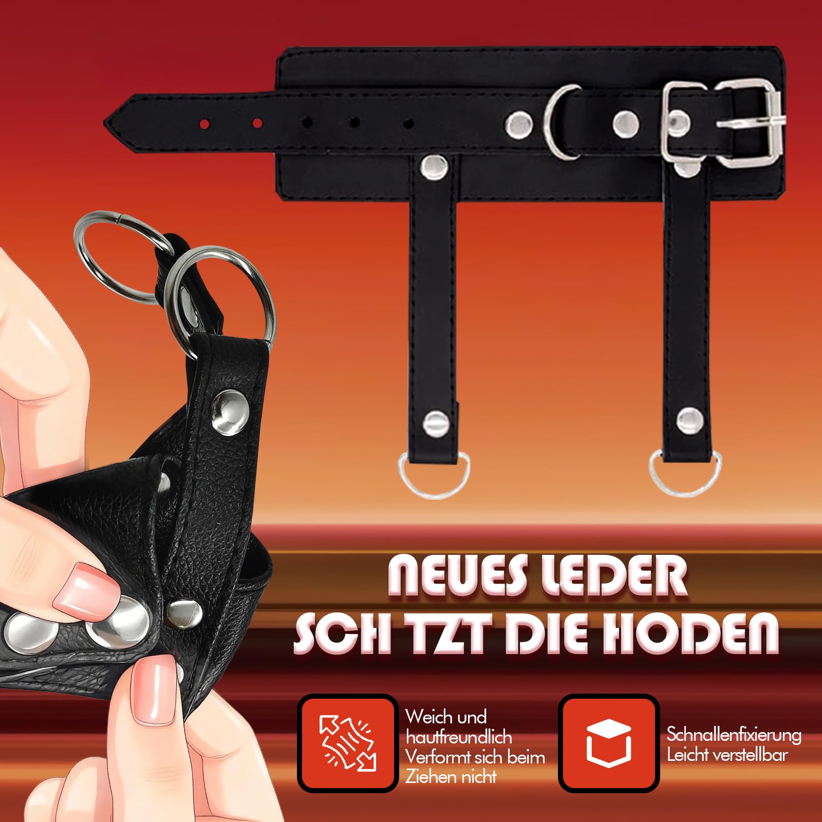 Anneaux Pour Les Testicules Et Anneau PéNien Hommes Set D'Anneaux Extensibles Kit De Torture Des BDSM SM ExtrêMes Anneau Testiculaire Une ExpéRience Intense (2 PièCes)