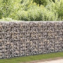 Galvanized Steel Gabion Basket for Retaining Wall - Rustproof Landscape Design Mesh with Welded Grid Silver, 11.8" x 39.4"