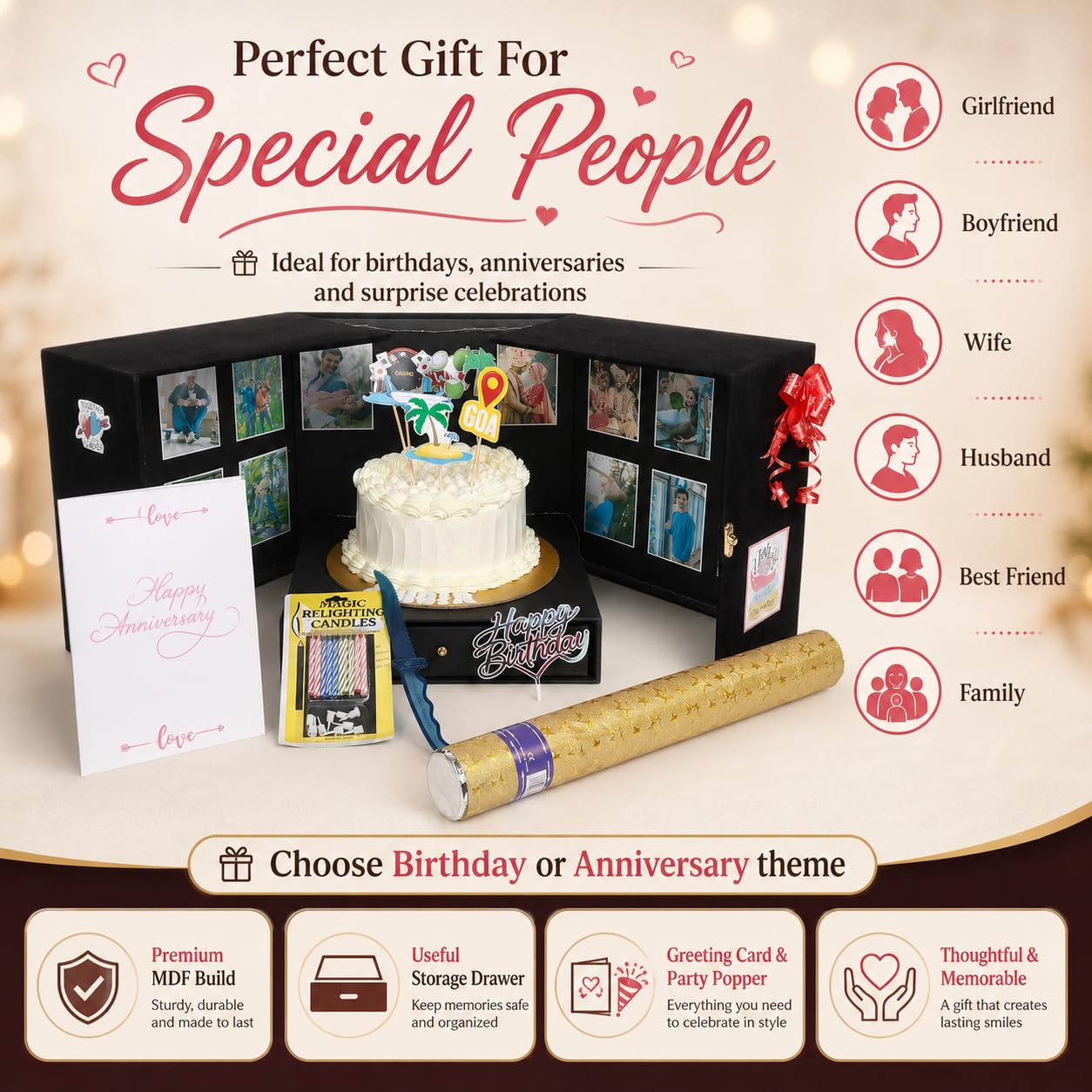 Personalized Cake Box - Surprise Gift Set -6 Personalized Cake Box - Surprise Gift Set -6