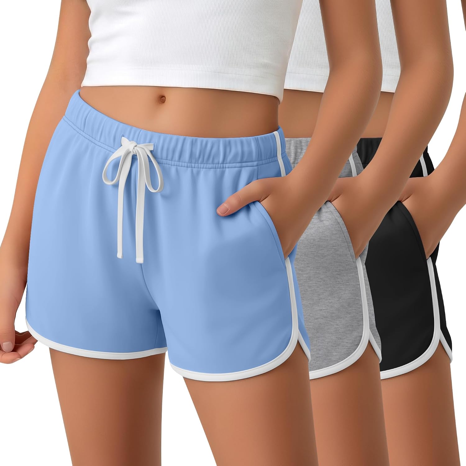 3 Pack Girls Shorts Kids Dolphin Shorts