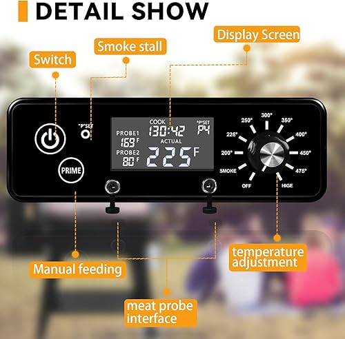 Miniatura 4 de AC03P9 PB1100PS1 Tablero de control, compatible con Pit Boss 1100PS1, PB820, Pro 1100, 550 Navigator, PB440D2, PB1150G, PB850G y PB550G Parrilla de