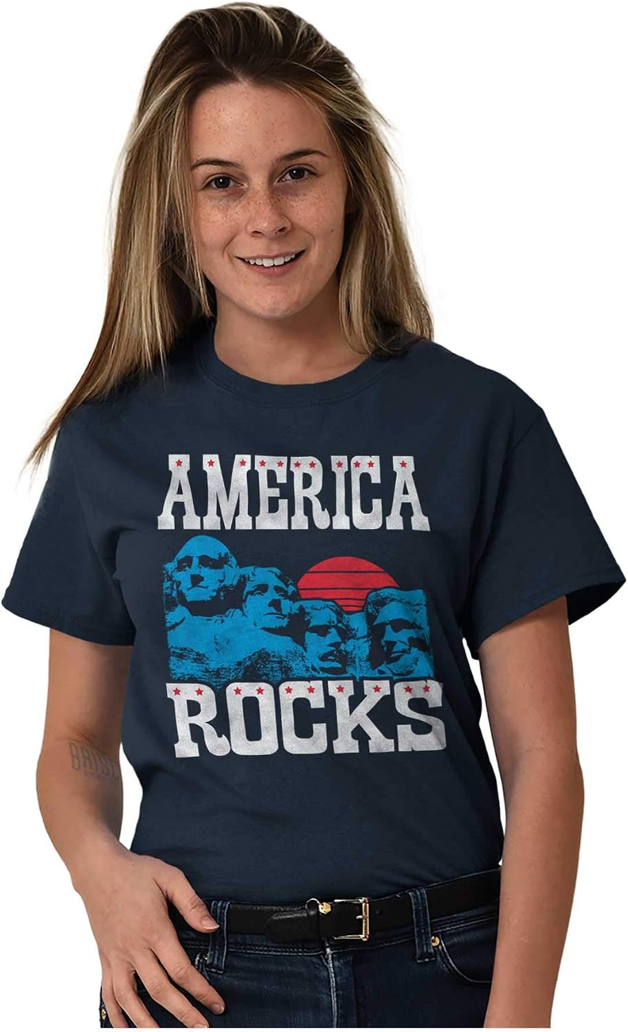 America Rocks Mount Rushmore USA Graphic T Shirt Men or Women