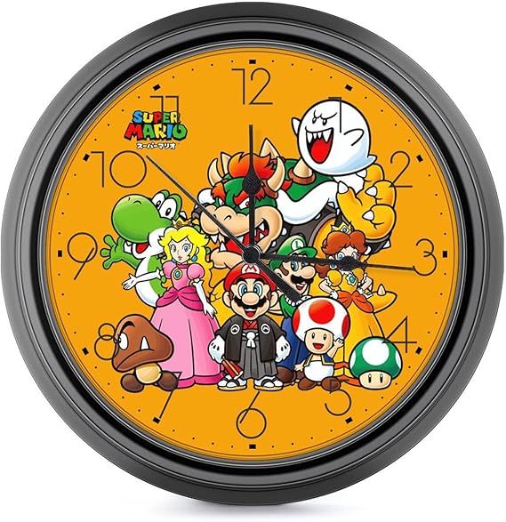 Amazon.co.jp マリオ家族 掛け時計 おしゃれ 静か 北欧 連続秒針 寝室 部屋飾り 贈り物 壁掛け時計 薄型 かけ時計 軽量