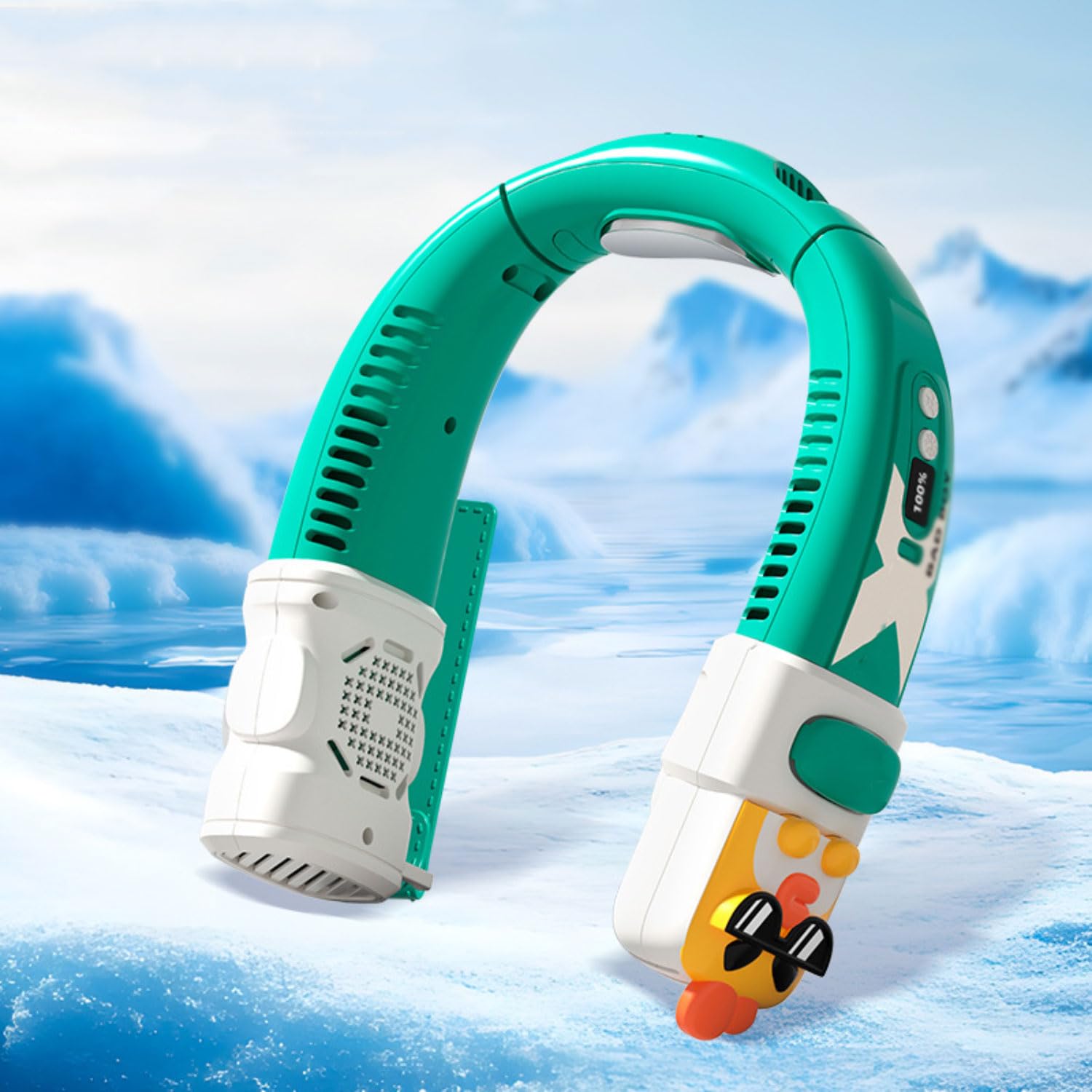 Ventilatore Portatile da Collo – Dispositivo Silenzioso Ricaricabile a 3 velocità – Ventilatore a Spalla Portatile con Schermo per L'Estate Viaggi Campeggio Spiaggia Esterno Cucina (Rosa)