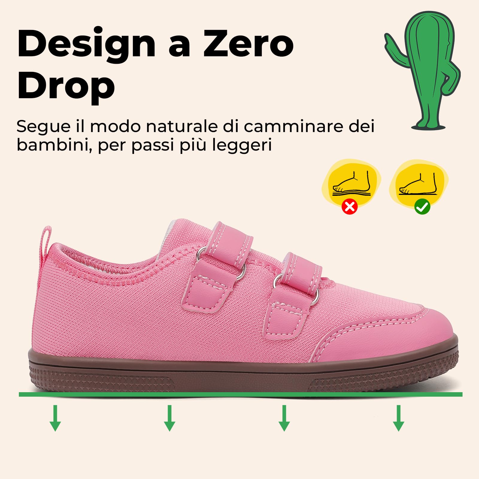 SAGUARO Scarpe Barefoot Bambini Leggere Sneakers Minimaliste con Punta Larga e Suola Zero Drop,Gr.25-35