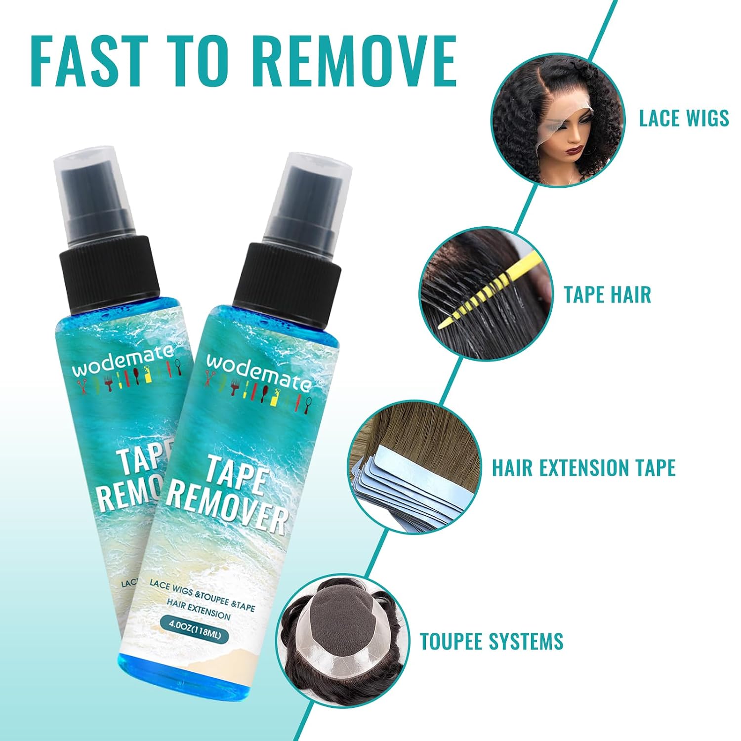 Tape in Extension Remover, Hair Extensions Adhesive Remover 118ml