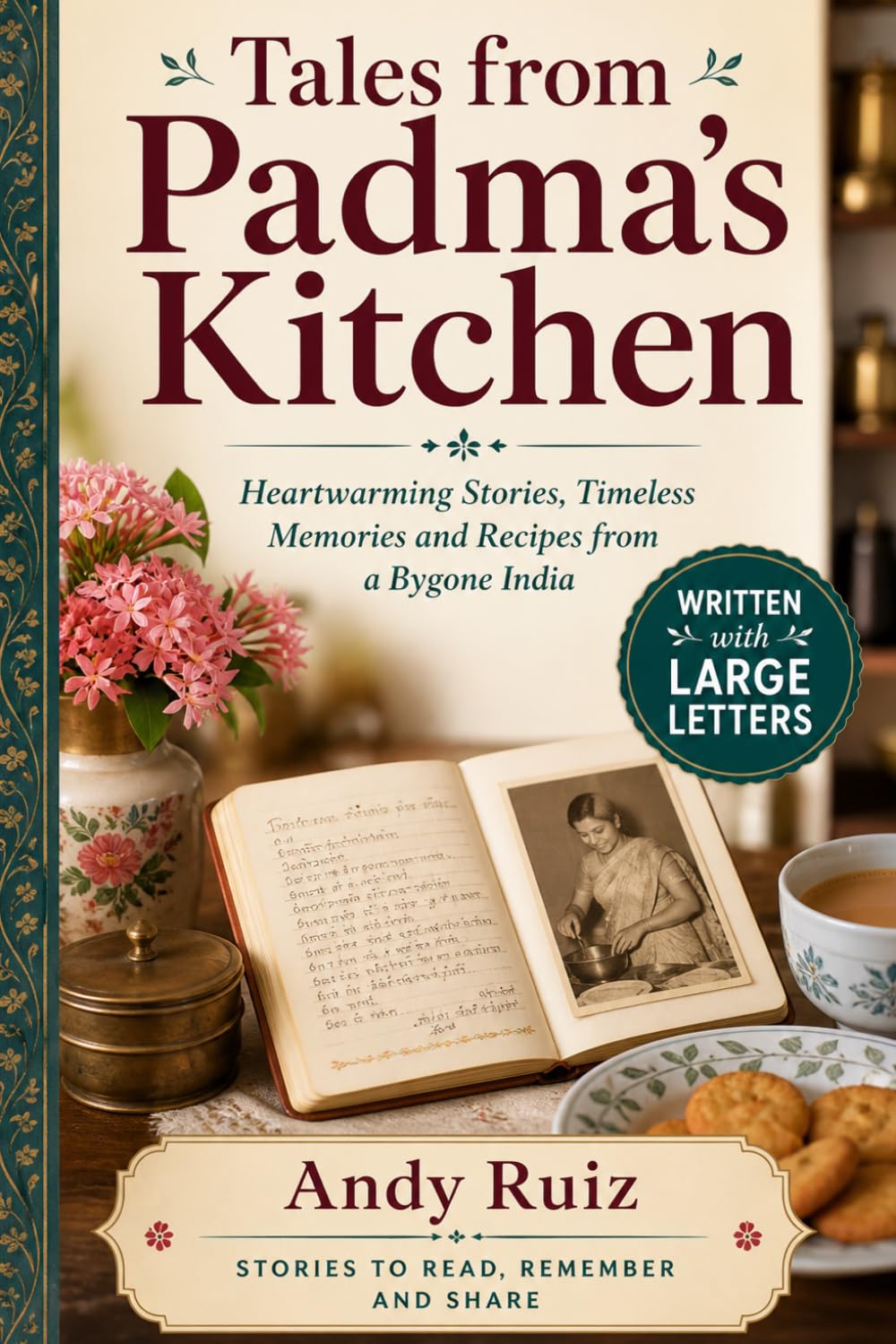 Tales from Padma's Kitchen: A Indian Story of Recipes and Coming Home | Large Print Novel for Elders | Gentle Reading to Spark Memory (Stories in Large Print)