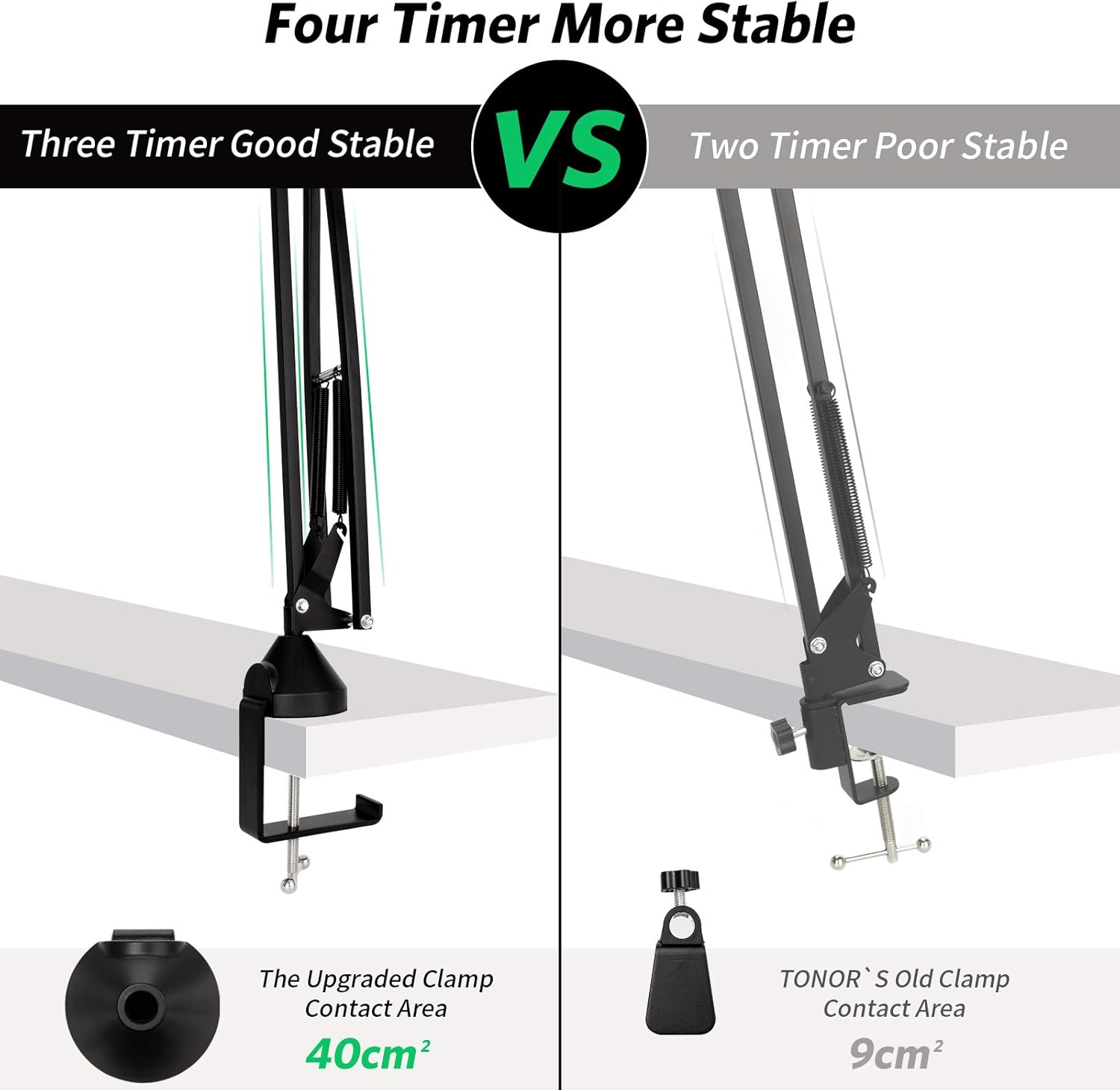 Heavy Duty Microphone Arm Stand, Adjustable Suspension Boom Scissor Mic Stand with Dual Layered Mic Pop Filter, 3/8" to 5/8" Screw Adapter Clip Compatible with Blue Yeti Snowball, Nano and Other Mic : Musical Instruments