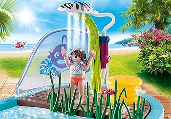 playmobilプレイモービル　街づくり用噴水のある庭園 背景 花 自然 水 Amazon.co.jp: Playmobil プレイモービル川の挑戦 マルチカラー