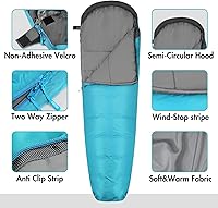 Vista 6 de VILLEY Mesa de camping portátil con patas ajustables y saco de dormir de momia