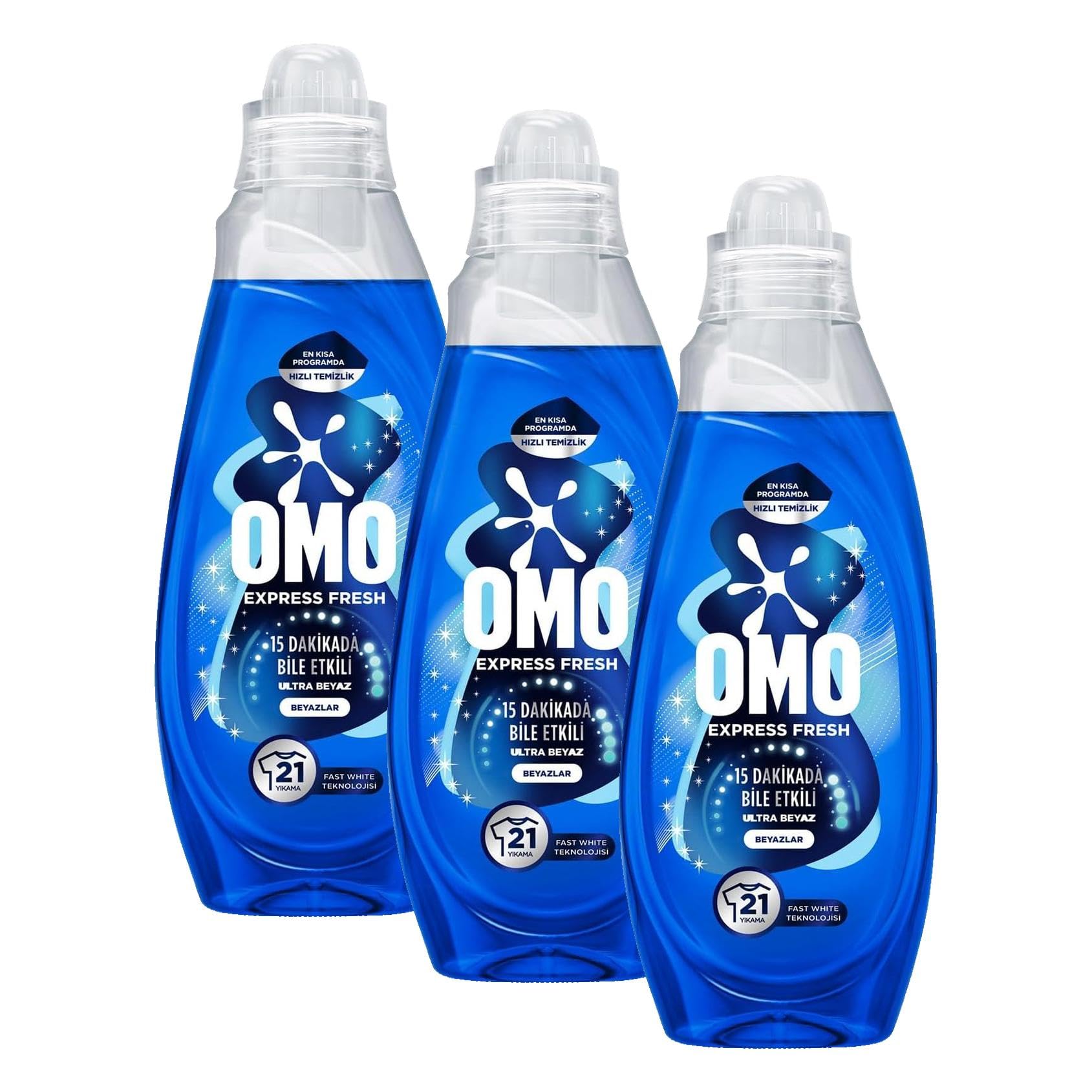 Omo Express Fresh Ultra Beyaz Sıvı Çamaşır Deterjanı 840 ml (3 paketi)