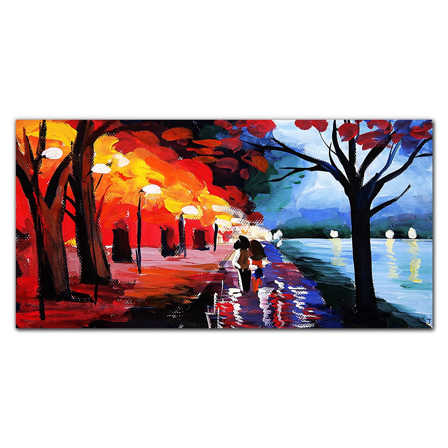Crédence de cuisine 140x70cm en verre trempé avec motif Lampe de Parc Coloray