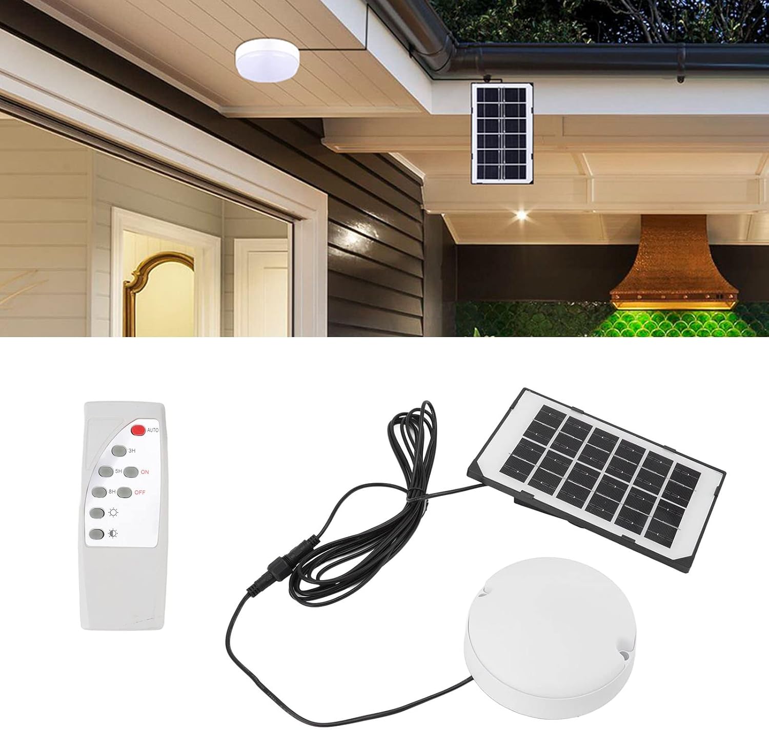 Solar Ceiling Light,Separate Solar Panel, Solar Pendant Light LED