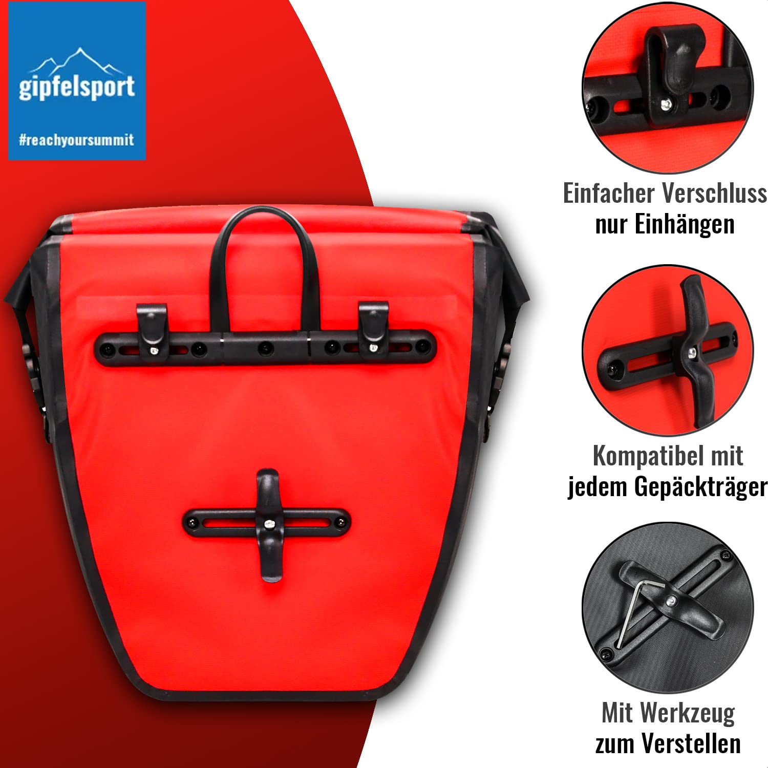 gipfelsport Fahrradtasche für Gepäckträger