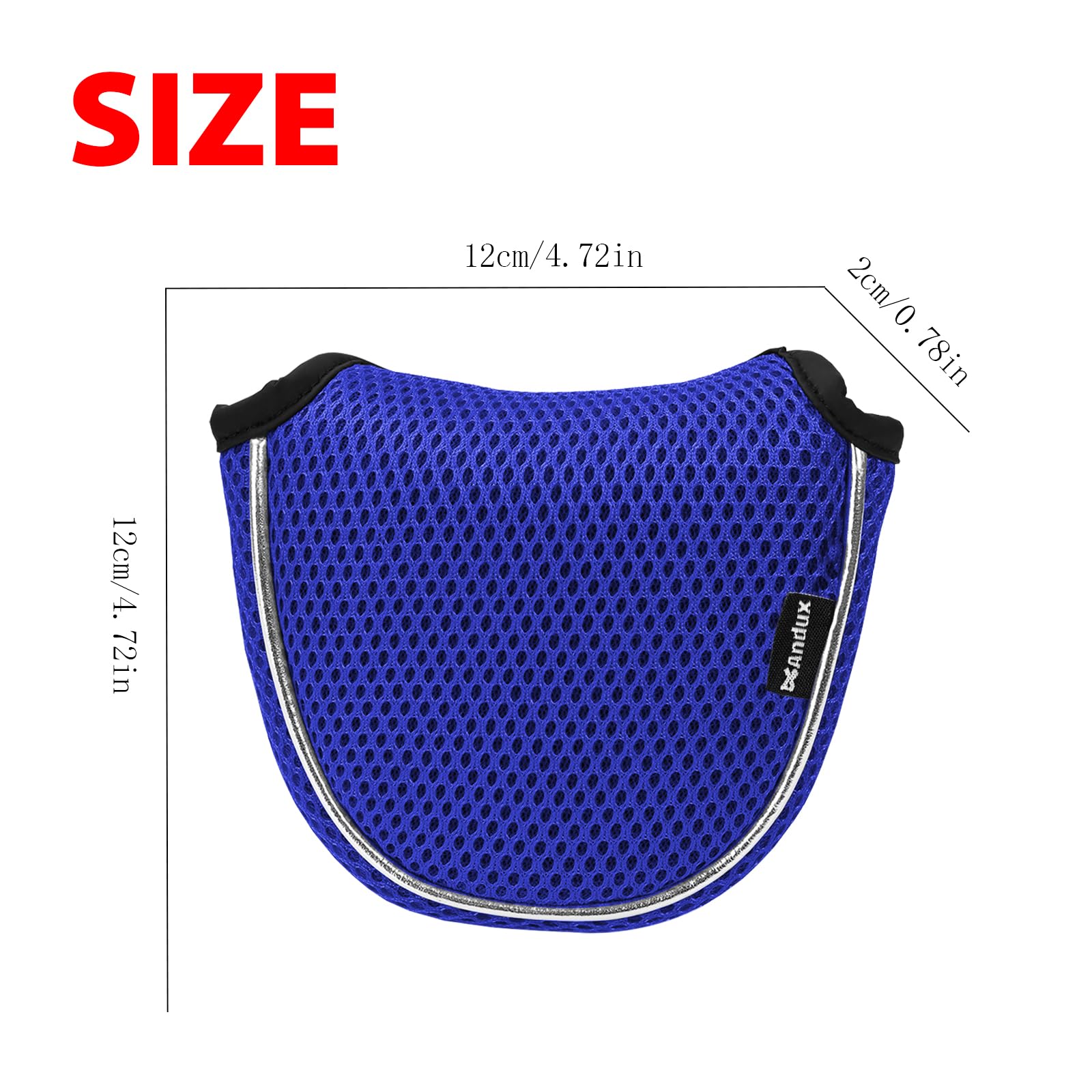 Andux Mallet Putter Cover Golf Putter Head Covers for Center Shaft Putter MT/TG16, Semicircle