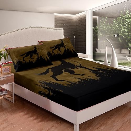 Miniatura 9 de Erosebridal Sábanas de cama de estilo rústico de granja, sábana bajera con 1 funda de almohada para adolescentes y adultos, juego de ropa de cama de