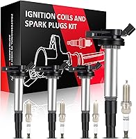 Vista 8 de OCPTY 4 bobinas de encendido con 4 bujías de iridio para UF-596 UF-619 para Toyota para Lexus para Scion Prius V Plug-In Corolla Matrix CT200H XD IM