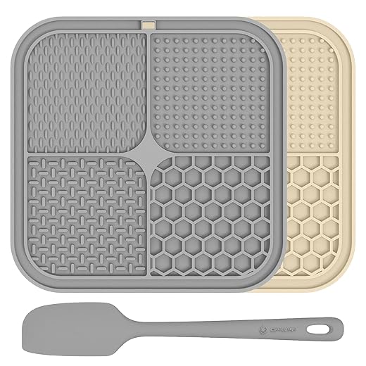 2 Pack Lick Mats for Dogs and Cats