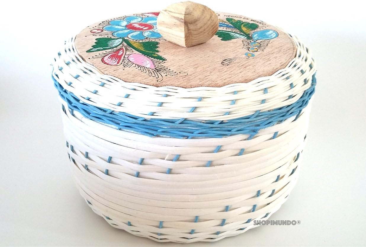 Large Big Size Mexican Tortilla Keeper Warmer Basket Eco Friendly Handmade in Mexico. Keeps Tortillas Heated for up to One Hour. SET of 1 Tortilla Warmer and 1 Tortilla Blanket for better results.