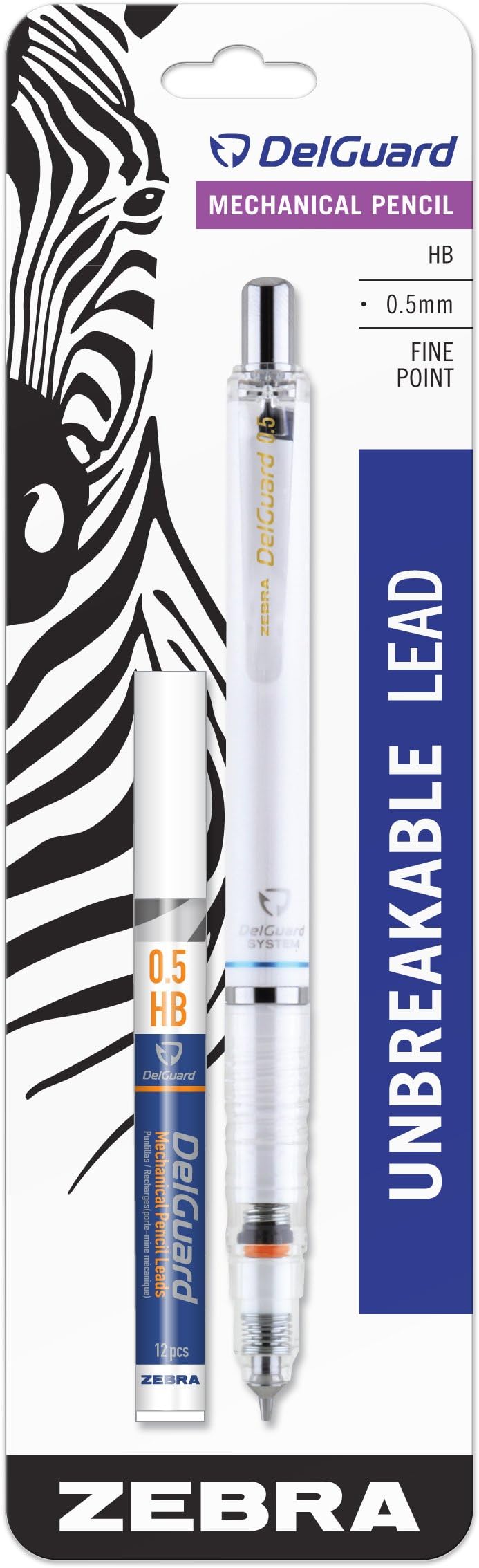 Zebra Pen DelGuard Mechanical Pencil with Lead Refill