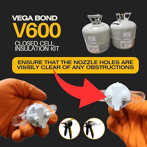 Miniatura 2 de Vega Bond V600 - Kit de aislamiento de espuma de pulverización de celda cerrada. Sellador de espuma de 2 partes 600BF, Blanco