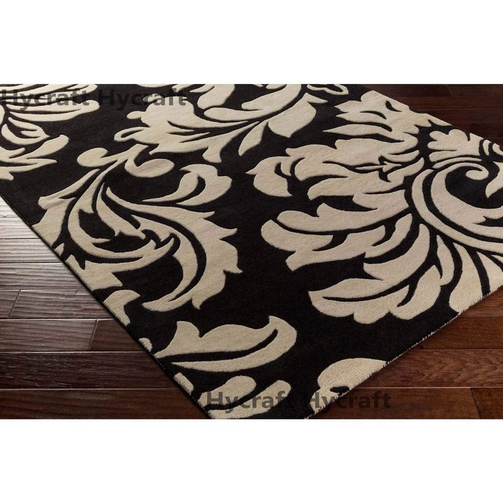 Buy Hycraft Woolen Cut Pile (0.5 Inch) HandTuftedPaisleyFloralWool