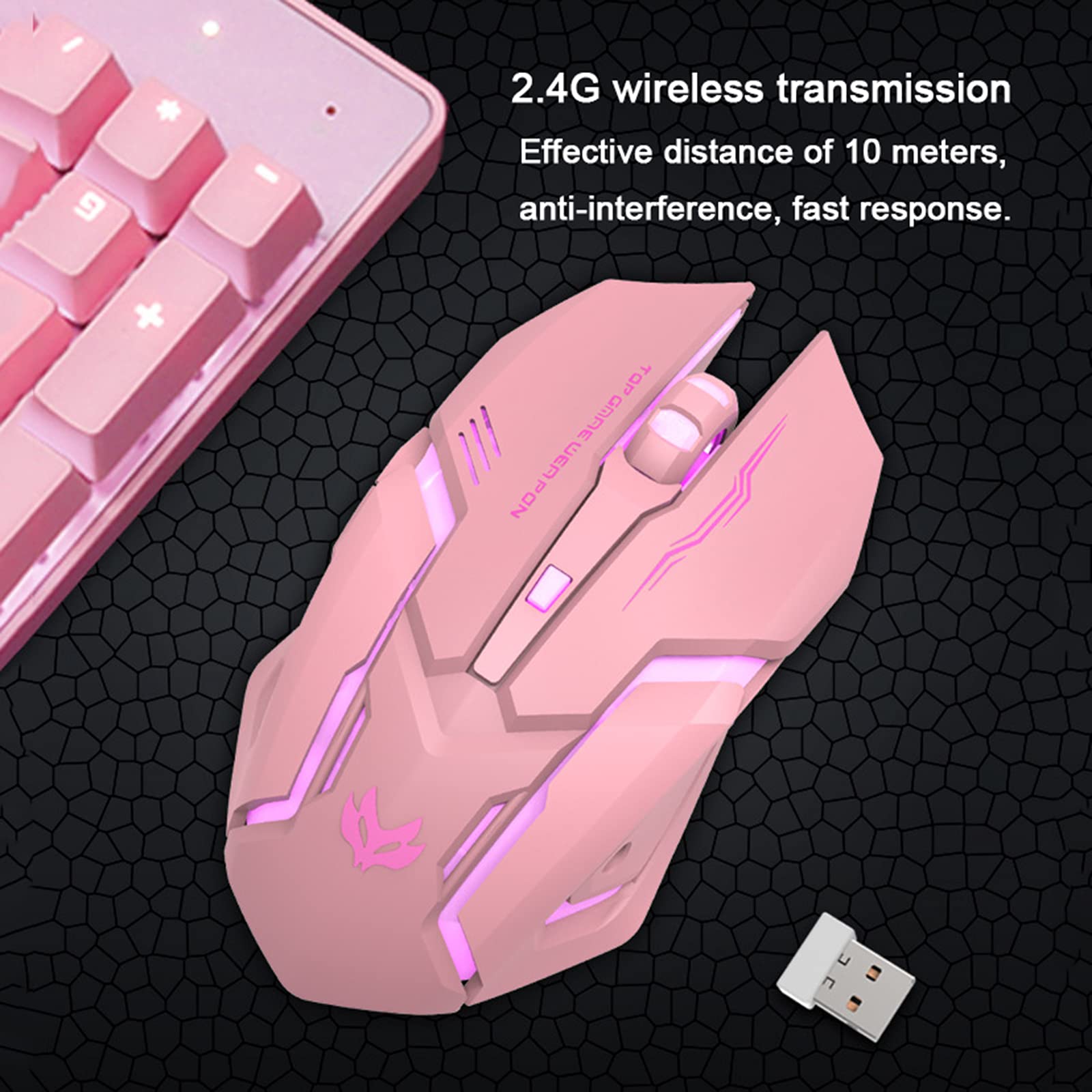 Amazon.co.jp: LJFLI ゲーミングマウスゲーム用マウス無線サイドボタン