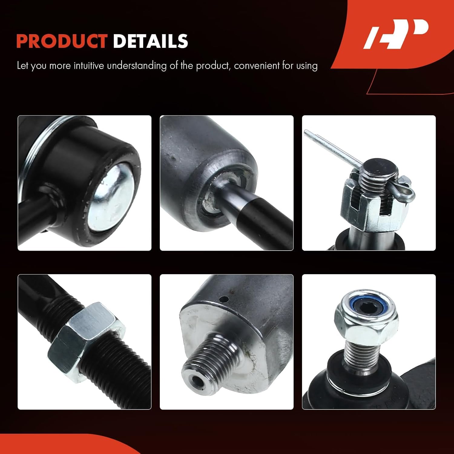 A-Premium Set of 8, Front Sway Bar Link, Lower Ball Joint, Inner Outer Tie Rod End, Compatible with Toyota Corolla 2003 2004 2005 2006 2007 2008