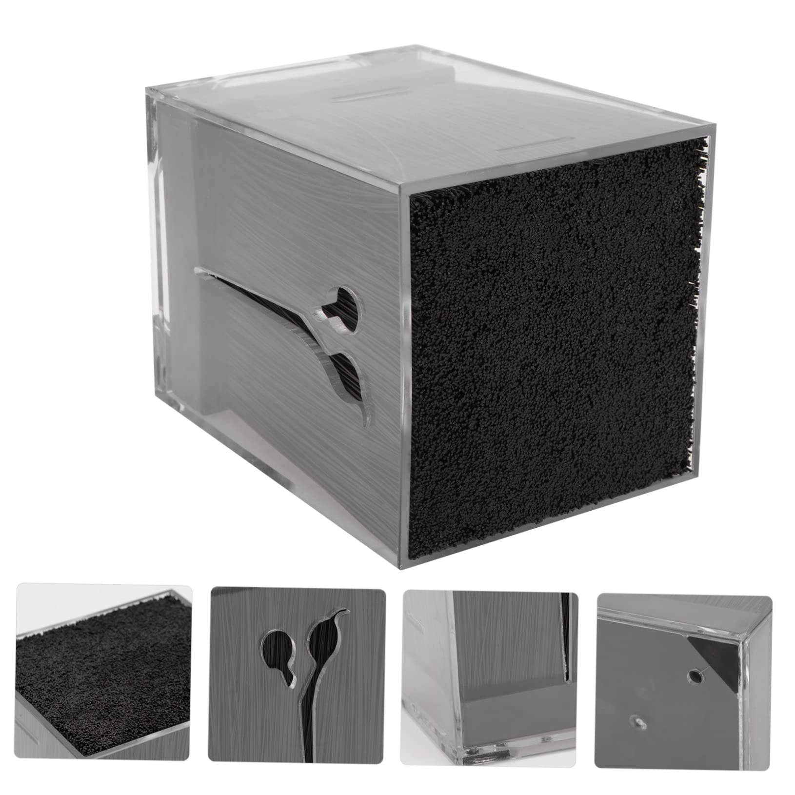 SHERCHPRY Lid Wood Scissors Storage Box Stylist Station Hairdressing Tools Storage Hair Salon Supplies