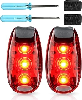 LED Sicherheitslicht 2er Set, Blinklicht Schulranzen Licht, Clip Reflektor Rucksack licht Lauflicht, Sicherheit Licht für Kinder Rucksack, Jogger, Kinderwagen