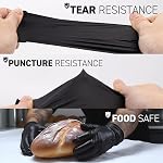 72HRS Black Nitrile Gloves, Disposable Gloves-6mil, Rubber/Latex Free, Gants Jetables, Gants Nitrile, Chemical Resistant