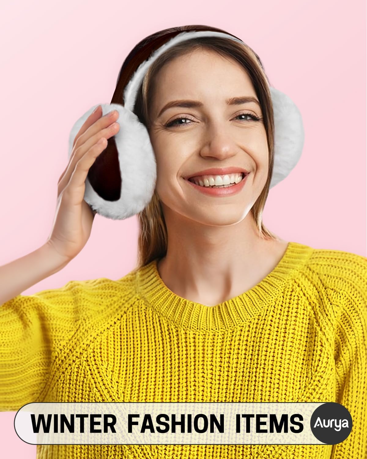 Aurya Ear Muffs - Classic Unisex Ear Warmer Winter Outdoor Earmuffs for Women - Image 2