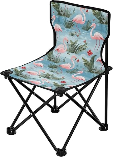 Miniatura 4 de Sillas de camping plegables al aire libre flamenco rosa para adultos silla de camping portátil silla de césped ligera 202a5010