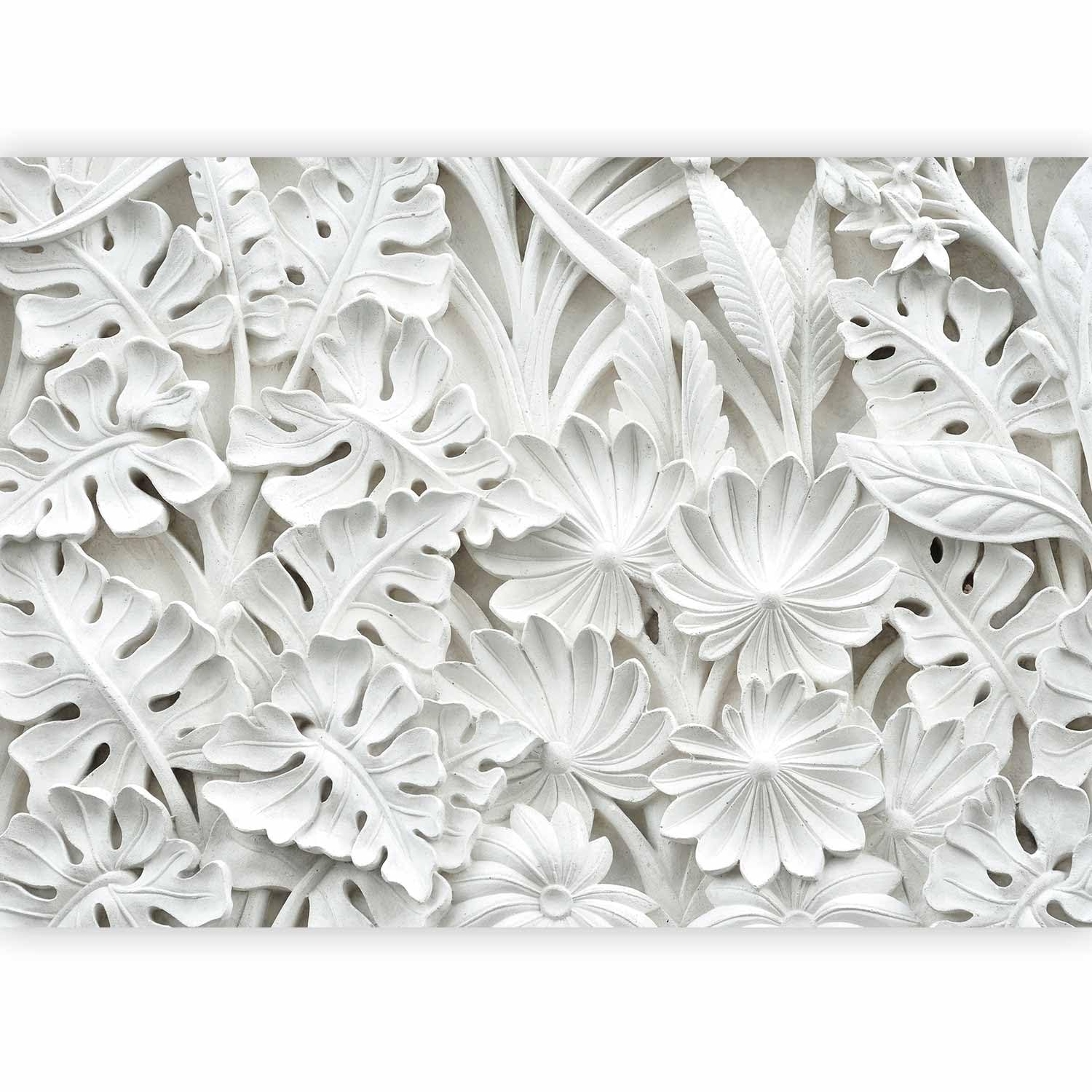 murando - Carta da Parati Fotografica Fiori e Foglie Bianchi 400x280 Fotomurali in TNT - Murales per Camera da Letto e Soggiorno - Decorazione da Muro - Carte da Parati Moderne - Natura f-B-0038-a-a