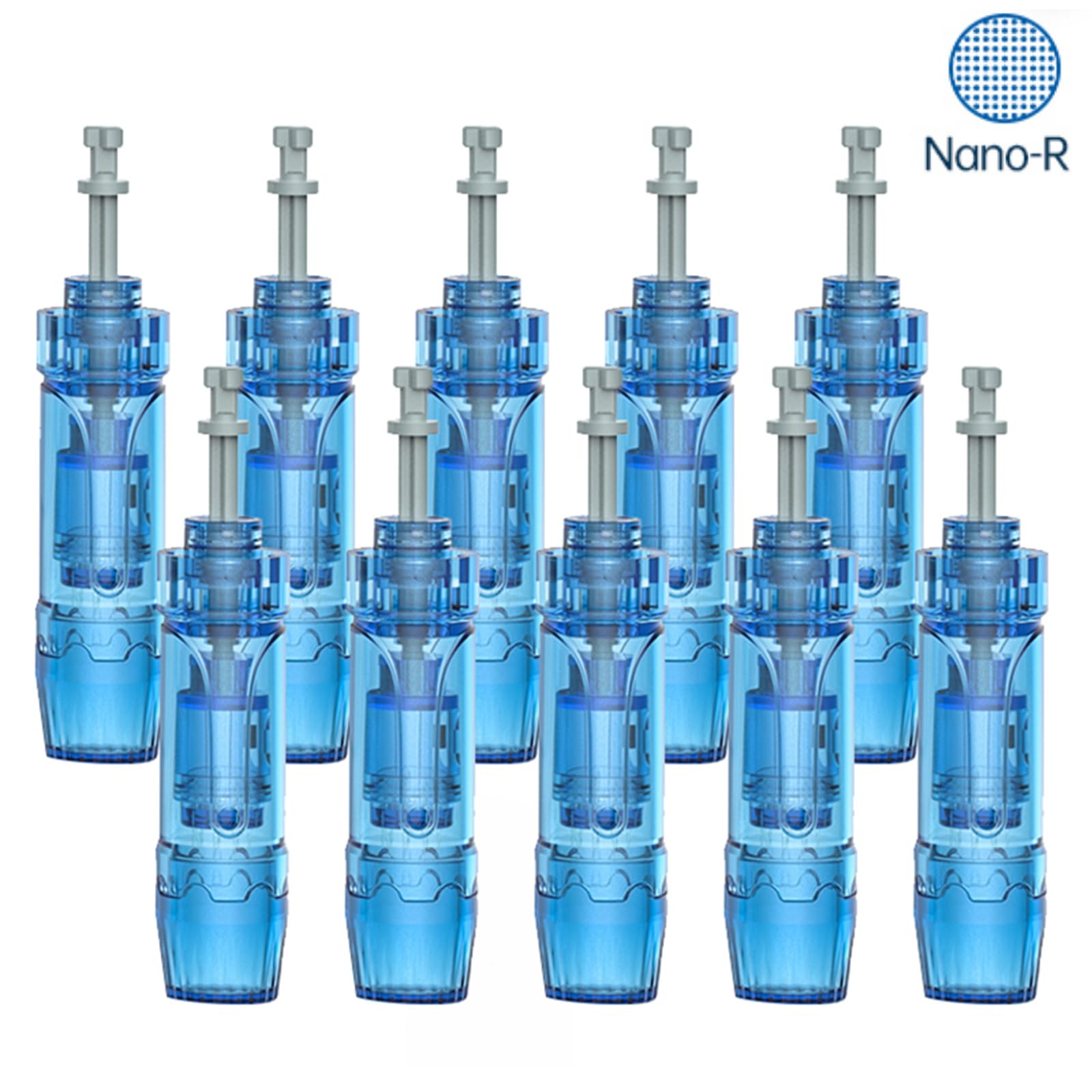 10 Pièces Dr. Pen Cartouches Nano-R - Cartouche d'Aiguille de Rechange Originale pour Dr. Pen Ultima A8S M8S A9 Stylo de Microneedling (Nano-R, 10PCS)