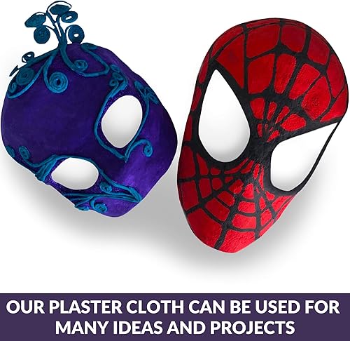 Miniatura 3 de 2 rollos de gasa de yeso de 4 pulgadas x 9 pies para manualidades, moldes de paisaje, máscara de arte para el vientre, ajuste extra rápido, tiras de