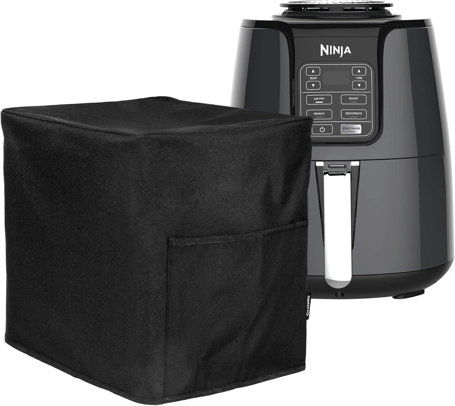 Crutello Air Fryer Cover with Storage Pockets for 5.5 Quart
