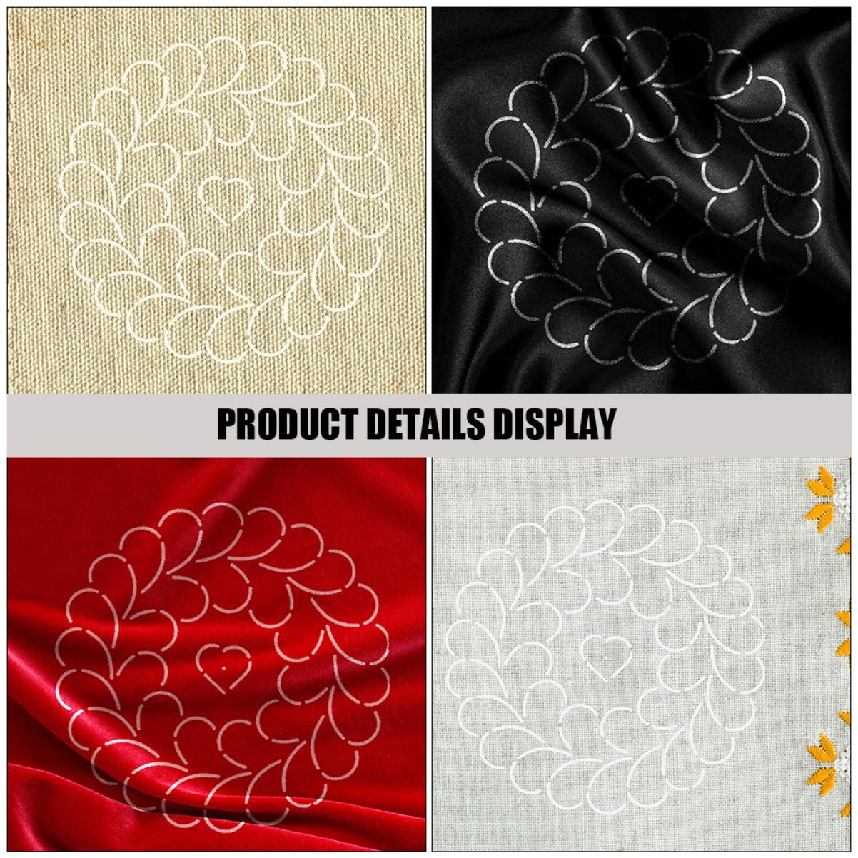 Gadpiparty 4 Pezzi modello patchwork di grandi dimensioni Forniture trapuntanti cucitura forme modelli di cucito telai per trapuntatura per trapuntatura a mano bianca