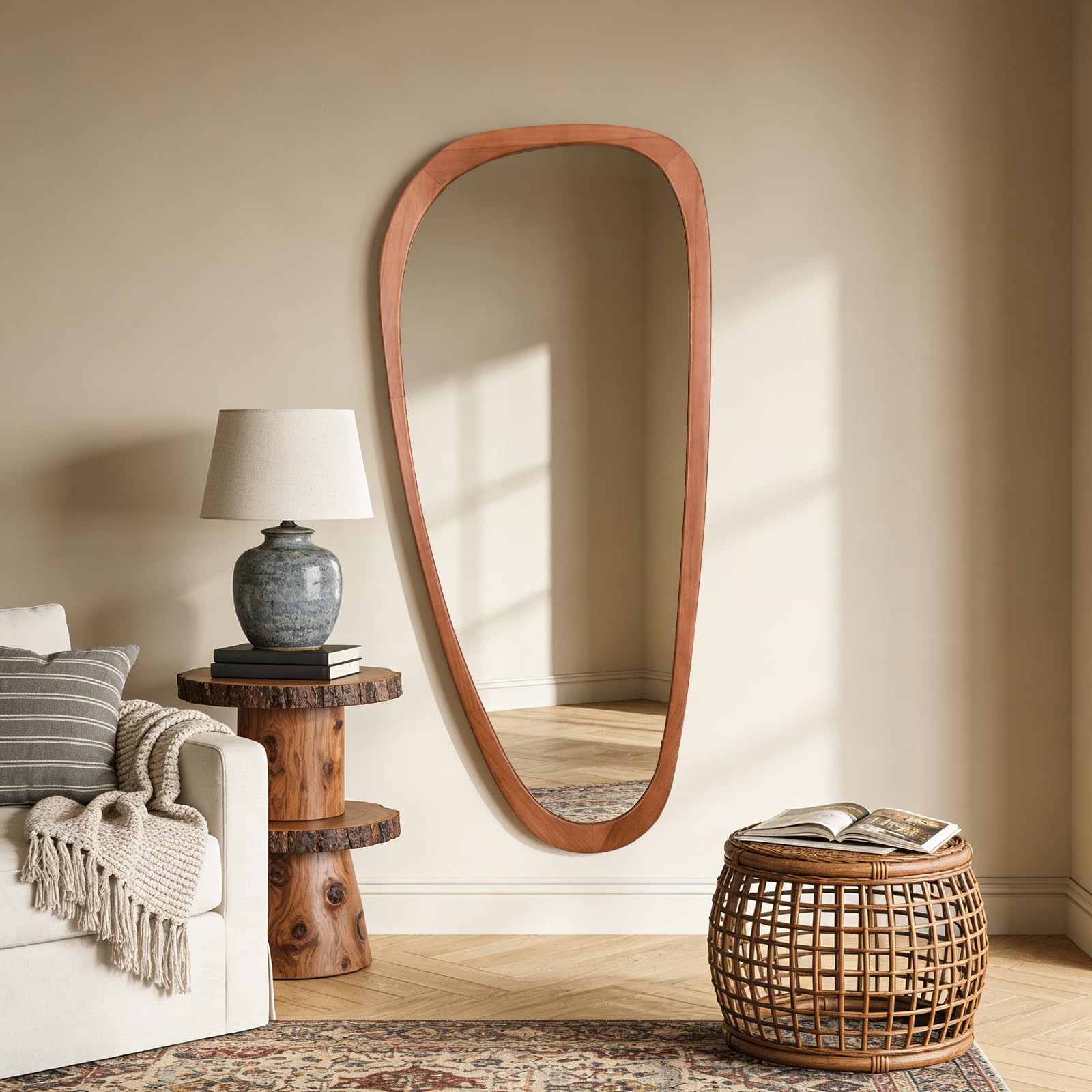BED & BATH BEYOND ウォールミラー 　鏡　ミラー　46x56 Amazon.com - WallBeyond Asymmetrical Mirror, Irregular Mirror Full