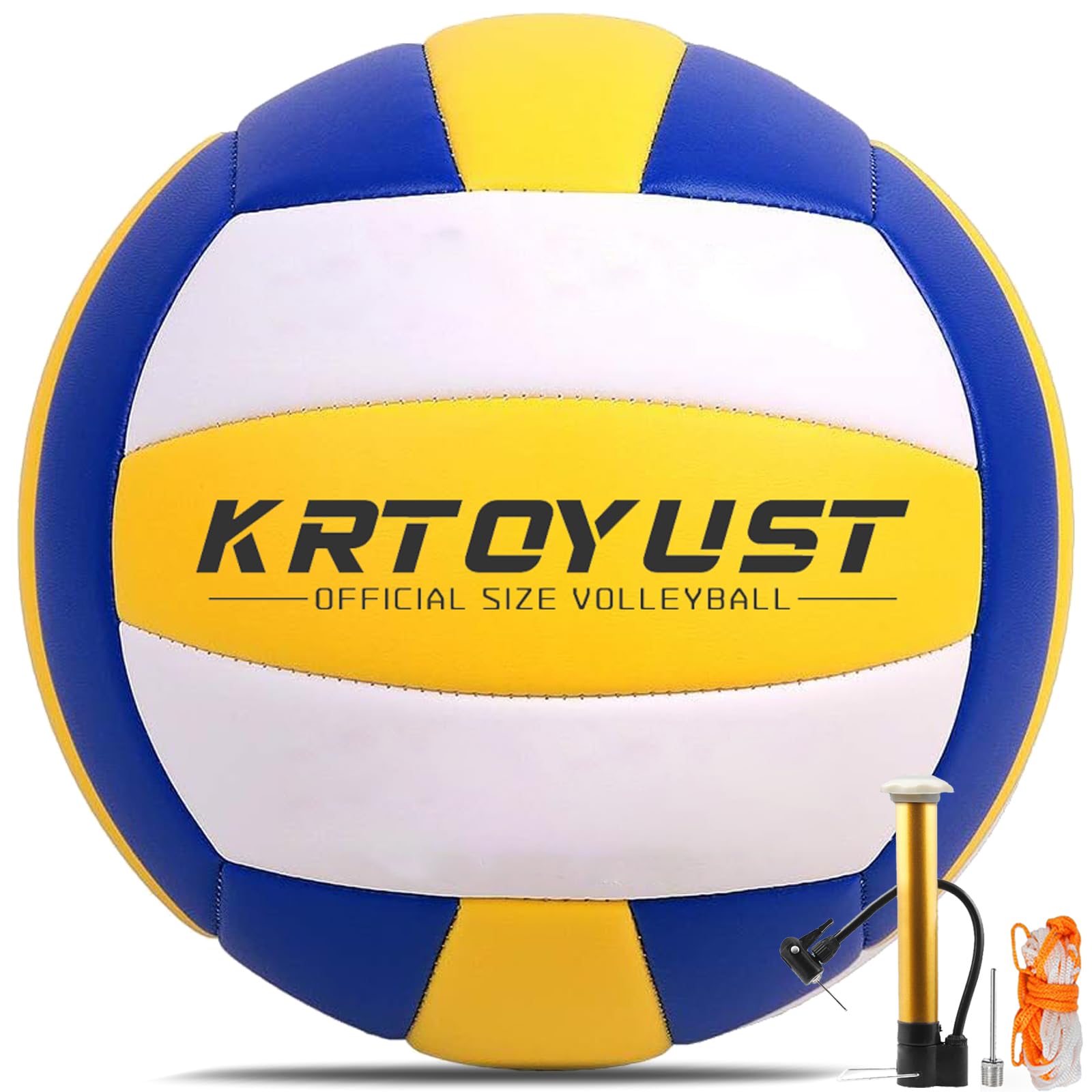 KRTOYUST® Volleyballs,Official Size 5 Volleyball Ball,Composite High Performance Volleyball for Indoor Outdoor Beach