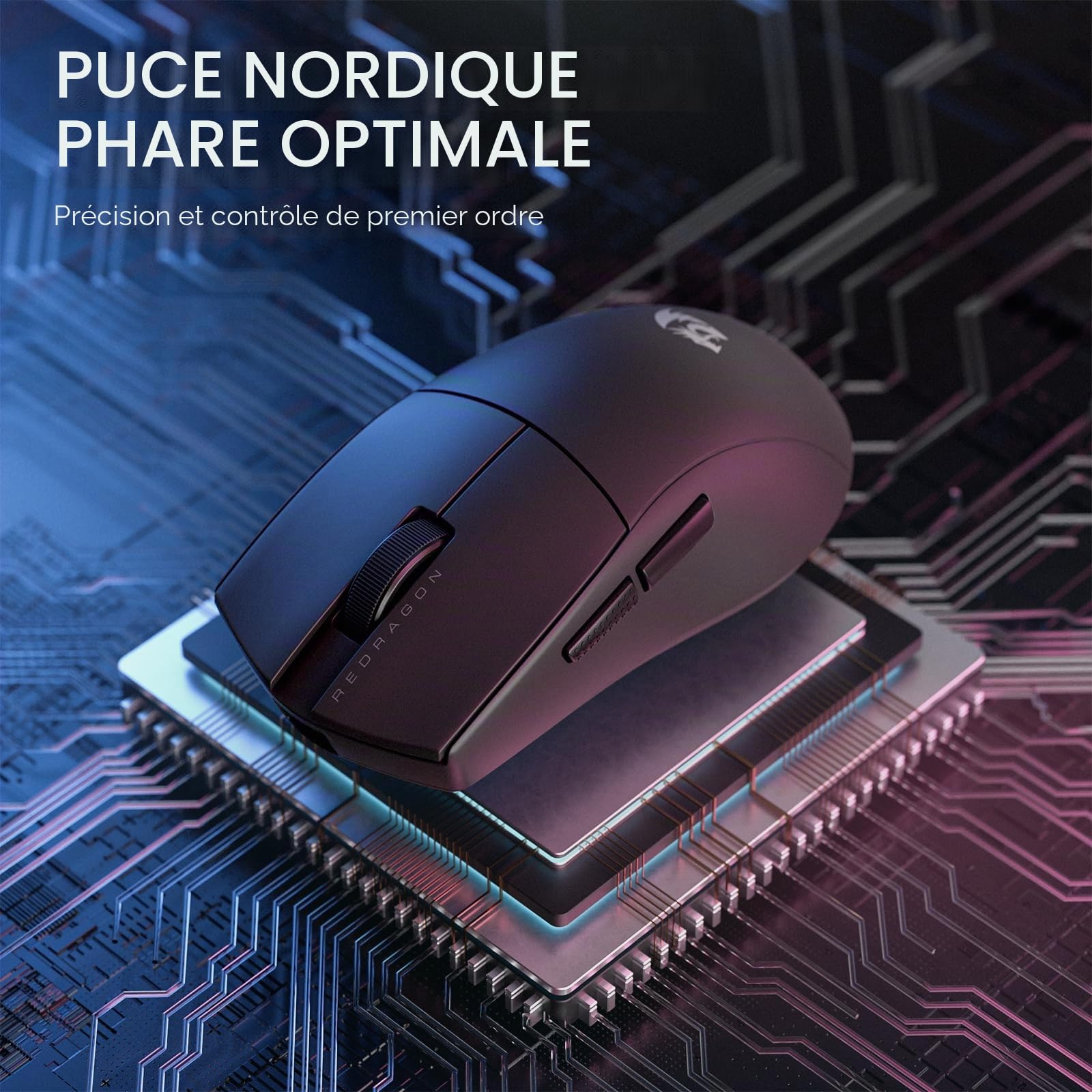Redragon M916 Pro Souris sans Fil 3 Modes 4K 26000 DPI | souris gaming sans fil 3 modes 4K hyper rapide 26000 DPI ergonomique macros redéfinies ultra légère