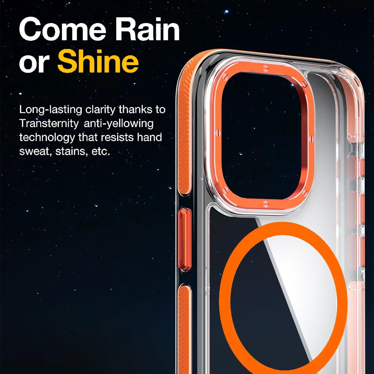 Custodia trasparente di lusso antiurto con ricarica wireless per iPhone 15 Pro e chiusura magnetica (per iPhone 15 Pro/VIOLA)