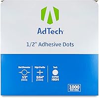 Vista 6 de AdTech Puntos adhesivos de doble cara, sensible a la presión, alternativa a la cinta de doble cara, 1/2 pulgada de alta adherencia, rollo de 2000