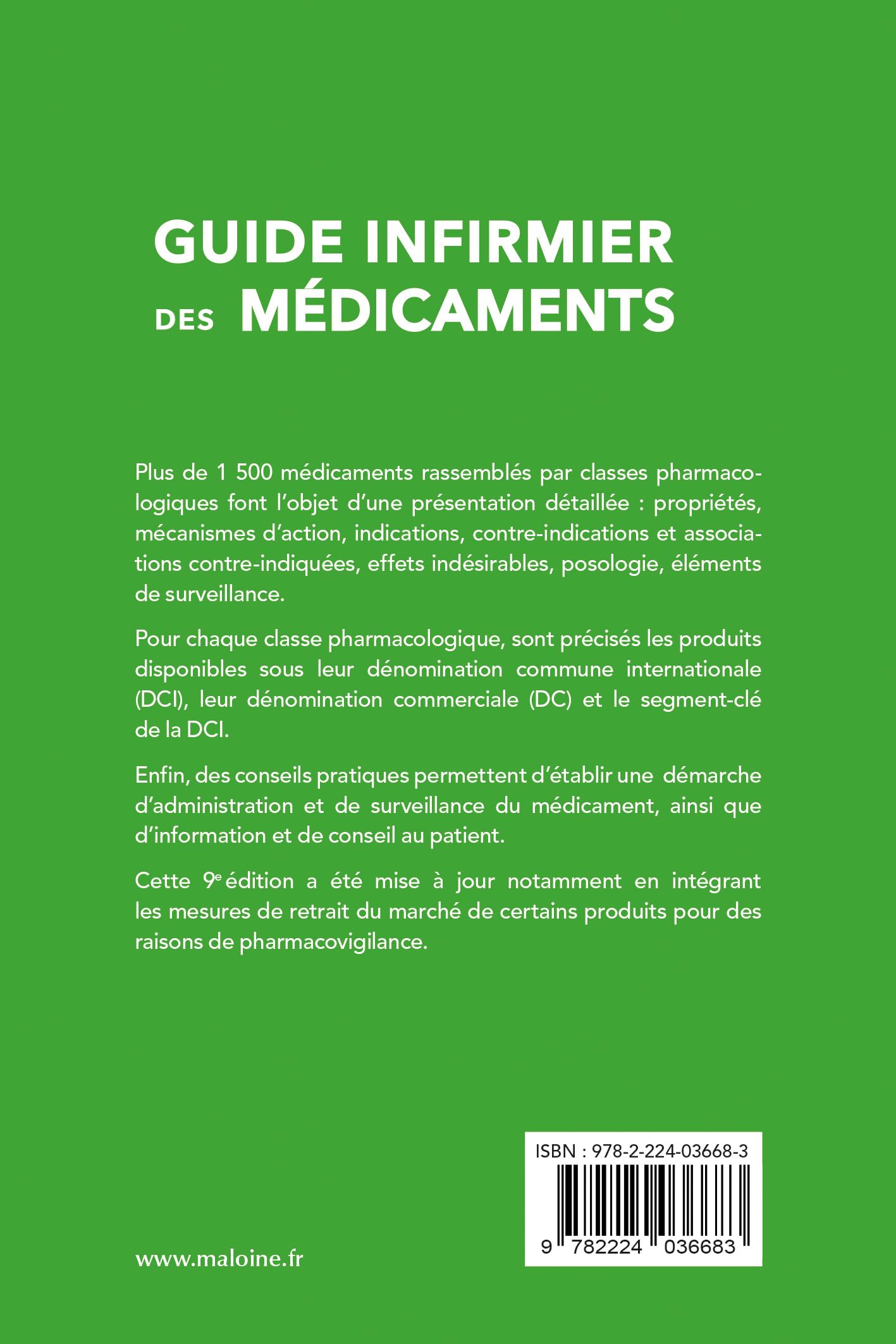 Guide infirmier des médicaments 2023 - 9e édition